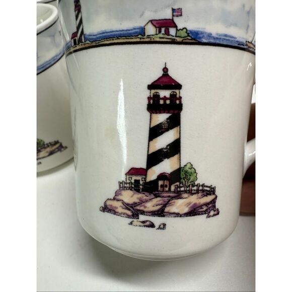 Totally Today Coastal Lighthouse Mugs 8oz. Set of 4 - Picture 7 of 7
